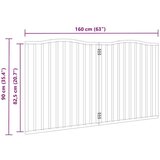 vidaXL Vrata za pse zložljiva 2 panela 160 cm topolovina | Shoptok.si