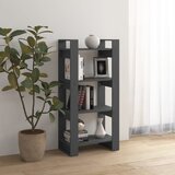 Ormarić za knjige / pregrada sivi 60x35x125 cm masivno drvo | Eponuda.com