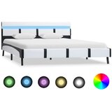 The Living Store Posteljni okvir LED belo umetno usnje 120x200 cm - Posteljni Okvir, (21526074) | Shoptok.si