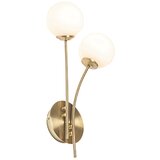 QAZQA Moderna stenska svetilka zlata z opalnim steklom 2-light - Atene | Shoptok.si