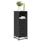 Furnova Kopalniška omarica črna 35x37,5x100 cm inženirski les, (21947139) | Shoptok.si