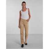 Pieces Beige Women Wide Jeans Peggy - Women Cene