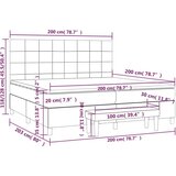  Krevet s oprugama i madracem svjetlosivi 200x200 cm baršunasti | shoptok.hr