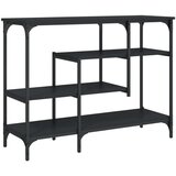  Konzolni stol s policama crni 100 x 35 x 75 cm | shoptok.hr