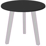 vidaXL Nepremična površina Črna 50 x 50 x 1.5 cm Konstruiran les | Shoptok.si