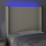  LED uzglavlje krem 83 x 16 x 118/128 cm od umjetne kože | shoptok.hr