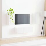  Set omare za televizijo na steni 4 pcs Visok sijaj bela, (5000132395) | Shoptok.si