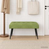  Klupa s gumbastim tkanjem Svijetlo zelena 80 x 40 x 46 cm Cijene