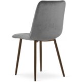 Lava stolica - tamno sivi baršun / noge od oraha x 2 | shoptok.hr