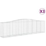  Lučne gabionske košare 3 kom 400x50x100/120cm pocinčano željezo | shoptok.hr
