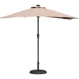  Vrtni suncobran Sivo-smeđa 294 x 150 x 223 cm Poliester i čelik | Eponuda.ba