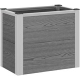  Povišena vrtna gredica Siva 50 x 30 x 42 cm WPC i aluminij | shoptok.hr