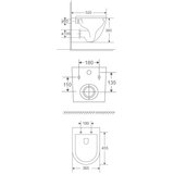 Geberit SIKOGESTOR67D35 sat wc školjka s kompletom duofix 458.103.00.1 Delta35 | Shoptok.si