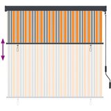 vidaXL Zunanja Rolfa Črtasto Rumeno in modro 180 x 250 cm blago | Shoptok.si