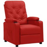  Fotelja na podizanje od umjetne kože crvena boja vina - boja crnog vina 1 | shoptok.hr