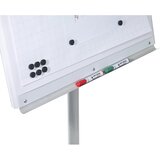 SMIT VISUAL Stojalo za liste papirja, komplet z opremo, nastavitev višine 1700 - 2000 mm, s trdnim okroglim podnožjem s Ø 640 mm, 5 vrtljivih koles | Shoptok.si