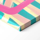  Slika - Pink Flamingo - Abstract Flamingo Against Palms and Ice Cubes 80x120 Na talijanskom platnu | shoptok.hr