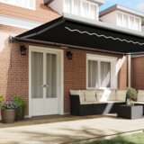 vidaXL automatska uvlačna tenda crna 500x300 cm, zamjenski materijal za tendu za okvir 5x3 m crna | shoptok.hr