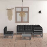  Sedežna garnitura 6-delna z blazinami trdna borovina | Shoptok.si