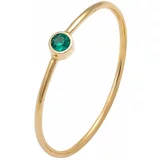 ELLI Prsten zlatna / smaragdno zelena