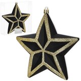  Božićni ukras zvijezda 15 cm zlatna, crna | shoptok.hr