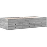  Dnevni krevet s ladicama bez madraca siva boja hrasta 100x200cm | Eponuda.com