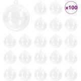 Set Božićnih Ukrasnih Kuglica 100 pcs *Transparent*an Ø 8 cm | shoptok.hr