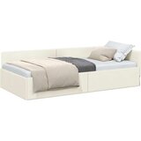 vidaXL Kutni okvir kreveta Ostalo s uzglavljem Krema 100 x 200 cm | shoptok.hr