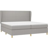  S oprugama i madracem svjetlosivi 200 x 200cm od tkanine | shoptok.hr