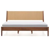 Kave Home Tamno smeđi bračni krevet od punog oraha s podnicom 180x200 cm Elan – | shoptok.hr