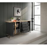 XORA komoda, antracit, barve hrasta | Shoptok.si