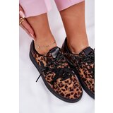 Boto Low Women's Sports Shoes In Leopard Print Brown Zelevelis | Eponuda.ba