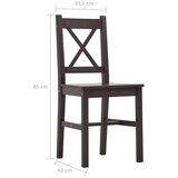  7-dijelni blagovaonski set od borovine tamnosmeđi | shoptok.hr