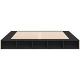  Posteljni okvir črn 200x200 cm inženirski les | Shoptok.si