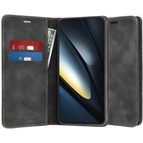 Techsuit eko-usnjen flip ovitek za Xiaomi Poco F6 Pro - Črna | Shoptok.si