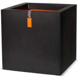 Capi Cvetlični lonec Urban Smooth kvadraten 40x40x40 cm črn, (20758834) | Shoptok.si