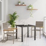 vidaXL 3-delni set za zunanjo jedilnico siva poli ratan | Shoptok.si