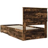  Krevetna konstrukcija s ladicama Dimljeni hrast 90 x 200 cm | Shoptok.si