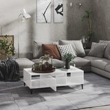  Stolić za kavu sjajni bijeli 103,5x60x35 cm konstruirano drvo | shoptok.hr