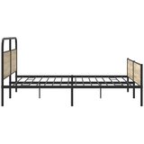  Metalni okvir kreveta bez madraca boja hrasta 183x213 cm | shoptok.hr