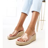 Gemre Transparent wedge espadrille slides Felicity | ePonuda.com