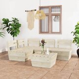 The Living Store Vrtna garnitura iz palet 5-delna impregniran smrekov les - Vrtna Sedežna Garnitura, (21474689) | Shoptok.si