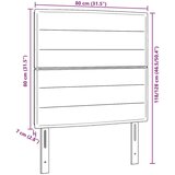  LED glava kreveta S LED lampica Krema 80 cm Poliester | shoptok.hr