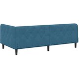 vidaXL Kutni okvir kreveta s uzglavljem Plava 100 x 200 cm Baršun | shoptok.hr