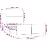  Okvir za krevet s uzglavljem tamnosmeđi 120x190 cm od tkanine | shoptok.hr