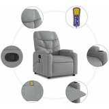  Masažni naslonjač od tkanine svjetlosivi | shoptok.hr