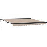 vidaXL Retraktilna tenda Bež 400 × 300 cm Tkanina, kovina - - Bež - 54.67 - 400 ×300 cm - | Shoptok.si