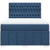  Krevet s oprugama i madracem plavi 140 x 190 cm od tkanine | shoptok.hr