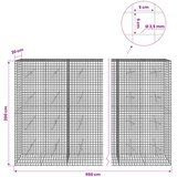  Gabion s žicom debljine 3,5 mm i mrežom 5x5 cm 950x20x200 cm | shoptok.hr