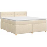  Boxspring krevet s madracem Krem 140 x 200 cm Tkanina | shoptok.hr
